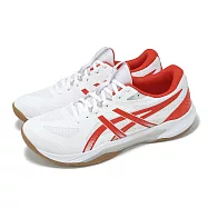 Asics 排球鞋 GEL-Tactic 13 2E 寬楦 男鞋 白 紅 羽排鞋 室內運動 亞瑟士 1073A084101 29cm WHITE/FIERY RED