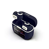 AIWA愛華 耳夾式真無線藍牙耳機-全彩觸控螢幕充電盒(附收納袋) AT-H3 EDGE 深藍色