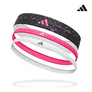 Adidas 止滑運動髮帶組(炫彩黑/夢幻粉/純淨白)
