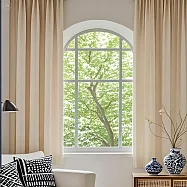 軌道式 客廳落地窗 韓摺西雅圖加厚抗UV遮光窗簾300*230落地窗簾 雙開 一窗(遮光窗簾/窗簾/拉簾/客廳隔簾) 錫蘭象牙落地窗