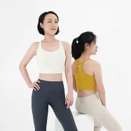 【Mukasa】FITNESS CC彈力小背心 - MUK-25064 L 雪花白