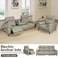 Homelike 喜家居1+3人座翻背茶几電動沙發組(附手機支架)(2521)