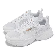 Puma 休閒鞋 Cassia 2.0 女鞋 白 低筒 拼接 厚底 增高 小白鞋 運動鞋 40267602 24.5cm WHITE/GOLD