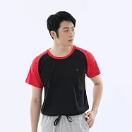 【遊遍天下】MIT台灣製男女款吸濕抗UV圓領衫 (GS2009) S 黑粉