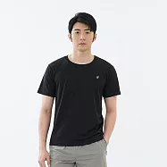 【遊遍天下】MIT台灣製男款吸濕抗UVT恤圓領衫(GS2002) M 黑色