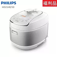 【箱損福利品】PHILIPS 飛利浦 智慧萬用電子鍋/壓力鍋 白小萬 HD2140/50