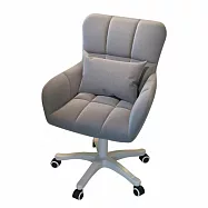 【好氣氛家居】軟綿絨布飽滿包覆電腦椅/三色可選 淺灰色