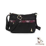 B.S.D.S冰山袋鼠 - 都會名伶 - 英倫風輕量多層斜背包【K9001KR】 紅格黑