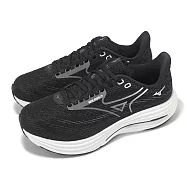 Mizuno 慢跑鞋 Wave Rider 29 超寬楦 男鞋 黑 白 波浪片 運動鞋 美津濃 J1GC2504-02 27.5cm BLACK/WHITE