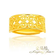 【金品坊】黃金戒指財源滾滾古錢戒指