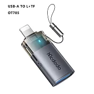 Mcdodo麥多多 LQ OT785 OT760水母系列帶燈轉接頭 USB-A to L+TF