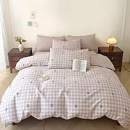 《DUYAN 竹漾》台灣製 40支精梳棉單人床包二件組 / 櫻粉蜜格