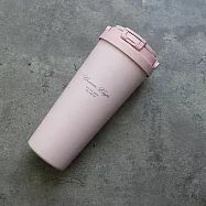 GREEN CUP 芊杯304不鏽鋼陶瓷手提直吸飲兩用保溫杯-850ml-1支 櫻花粉