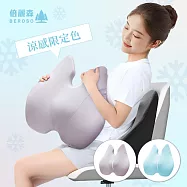 【Beroso倍麗森】護腰挺脊強力支撐靠背墊-涼感 柔霧紫