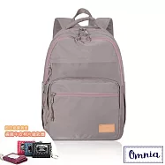 【OMNIA】買就送鑰匙包-輕旅行大容量收納款筆電後背包-芋頭紫