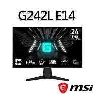msi微星 G242L E14 23.8吋 平面電競螢幕 (23.8"/1920x1080/16:9/144Hz/IPS)