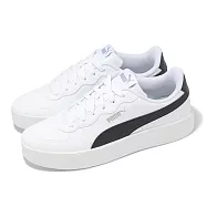 Puma 休閒鞋 Skye Clean 女鞋 黑 白 厚底 增高 皮革 小白鞋 38014704 25cm WHITE/BLACK