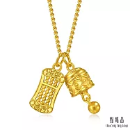 【點睛品】平安鈴算盤 黃金項鍊_計價黃金