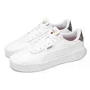Puma 休閒鞋 Carina 3.0 Animal Flair 女鞋 白 金 皮革 豹紋 小白鞋 40264201 25.5cm WHITE/GOLD