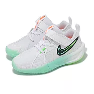 Nike 籃球鞋 G.T. Cut 3 PS 中童 小朋友 白 綠 魔鬼氈 運動鞋 FD7034-106 16.5cm WHITE/BLEACHED TURQ