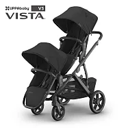 【UPPAbaby】VISTA V3王者之尊旗鑑推車-雙人推車 黑色啞光 JKE