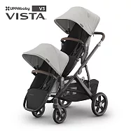 【UPPAbaby】VISTA V3王者之尊旗鑑推車-雙人推車 珍珠灰 SAV