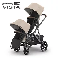 【UPPAbaby】VISTA V3王者之尊旗鑑推車-雙人推車 奶茶 LIM