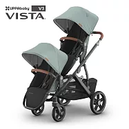【UPPAbaby】VISTA V3王者之尊旗鑑推車-雙人推車 湖水綠 KNZ