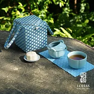 【陸寶LOHAS】汝窯鳳紋印隨手泡 陸寶×國立歷史博物館 一壺一杯+收納便攜包 附小茶巾