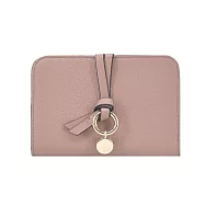 Chloe Alphabet C LOGO粒面小牛皮對開中夾- 粉紫