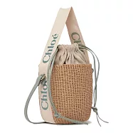 Chloe Woody Basket 草編水桶包小號 藍綠