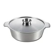 【吉川】和風 不鏽鋼 和風 刷刷鍋 26cm 3800cc IH爐 用 附蓋 日本製 /個 SJ-1678