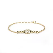 CHANEL 水鑽CC Logo 愛心鎖鏈造型短項鍊/頸鍊_展示品 (金色)