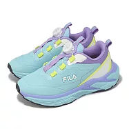 Fila 慢跑鞋 X803Z 大童 女鞋 藍 紫 旋鈕 低筒 運動鞋 斐樂 3X803Z391 24cm BLUE/PURPLE
