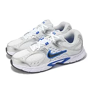 Nike 休閒鞋 V5 RNR GS 大童 女鞋 銀 藍 復古 緩震 運動鞋 HQ6411-101 24cm WHITE/BLUE