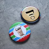 《桐鹿》茄芷風格 磁鐵開瓶器2入_ 珍珠奶茶