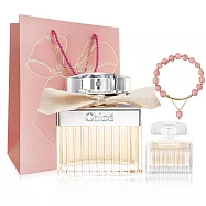Chloe&rsquo; 同名女性淡香精愛戀香氛組[(50ml)+(5ml)+幸運草莓晶手鏈]附提袋-情人節獻禮-公司貨