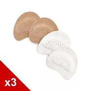 糊塗鞋匠 優質鞋材 D49 7mm豬皮高跟前掌墊 3雙 A01膚色