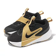 Nike 籃球鞋 Team Hustle D 12 PS 中童鞋 黑 金 魔鬼氈 運動鞋 HF6280-003 20cm BLACK/GOLD