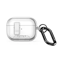 DUX DUCIS Apple 蘋果 AirPods Pro 2 冰晶支架保護套 防摔殼 透明殼 按鈕卡扣 -透明