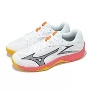 Mizuno 排球鞋 Thunder Blade Z 男鞋 女鞋 白 橘 室內運動 羽排鞋 美津濃 V1GA2370-98 26cm WHITE/ORANGE