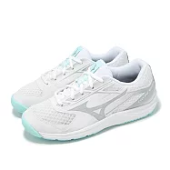 Mizuno 排球鞋 Cyclone Speed 5 女鞋 白 灰 入門級 室內運動 羽排鞋 美津濃 V1GC2580-45 26cm WHITE/GREY