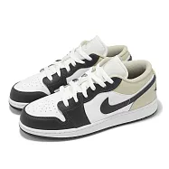 Nike 休閒鞋 Air Jordan 1 Low GS 大童 女鞋 黑 米白 AJ1 一代 低筒 553560-153 23.5cm WHITE/BROWN