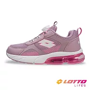 【LOTTO 義大利】童鞋 FLOAT 3 轉扣氣墊跑鞋- 22cm 藕紫