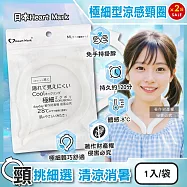 (2袋超值組)日本Heart Mark-體感降溫約8&deg;C可重複使用極細型掛脖涼感頸圈1入/袋 (KK物產免手持消暑冰敷頸環,頸部輕巧舒適,室內戶外沁涼持久約120分)