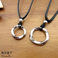 一對價。莫比烏斯環皮繩S999純銀項鍊《附贈禮盒》情侶對鍊