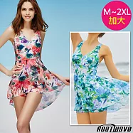 Heatwave熱浪 加大連身萊克泳裝 紅綠花漾(M-2XL)266 綠彩-M