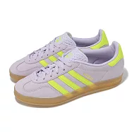 adidas 休閒鞋 Gazelle Indoor W 女鞋 紫 黃 復古 德訓鞋 愛迪達 IH5492 23cm PURPLE/YELLOW