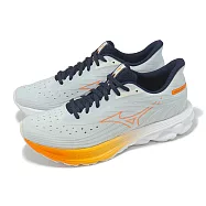 Mizuno 慢跑鞋 Wave Skyrise 6 男鞋 灰 黃 高回彈 緩衝 運動鞋 美津濃 J1GC2509-53 29cm GREY/YELLOW