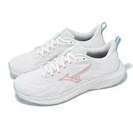 Mizuno 慢跑鞋 Enerzy RunnerZ 2 女鞋 白 粉紅 緩衝 輕量 運動鞋 美津濃 K1GA2511-22 23cm WHITE/PINK